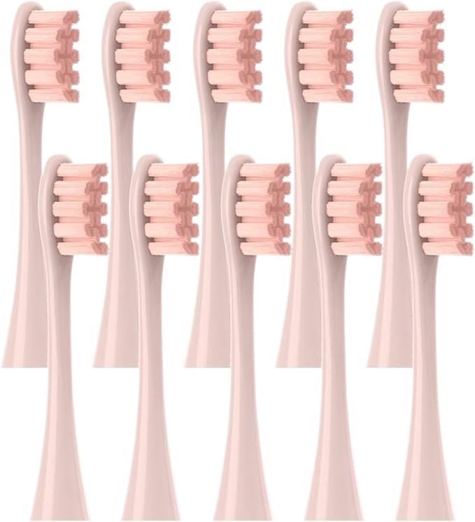 10PCS Brush Head ReplacementCompatible for Electric Toothbrush Soft Bristle X/X PRO/ Z1 Brushes Replaceable(10 Pink)