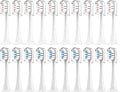 Compatible for T300/T500/T700 Electric Toothbrush Heads Replaceable Refill Nozzles 4 Colors with Anti-Dust Caps 20Pcs(10White10Pink)