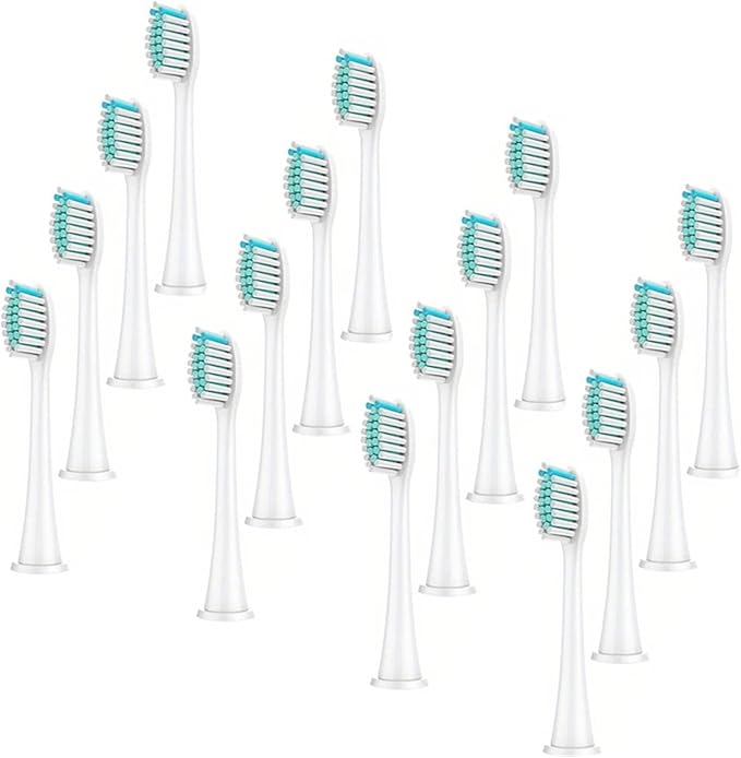 Compatible Sonic Replacement Toothbrush Heads DiamondClean HealthyWhite FlexCare EasyClean Essence(White 16pcs)