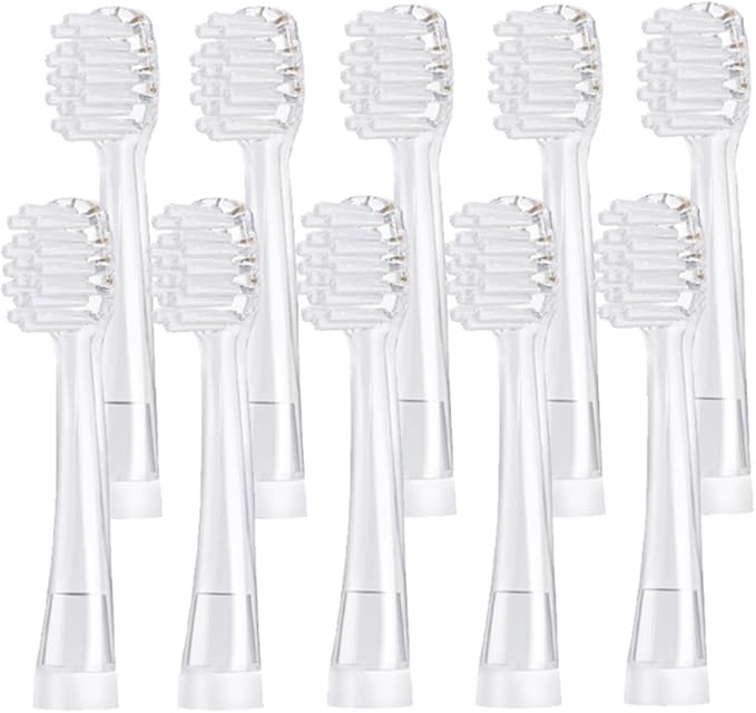 Toothbrush Replacement Heads 812 Brush Soft Bristles for Seago SG902 SG602(White 10pcs)