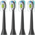 Compatible for 4/8pcs Replacement Toothbrush Heads Compatible with Philips Sonicare Soft Electric Brush Head 4100 6500 6100 7500 5(4pcs Black)