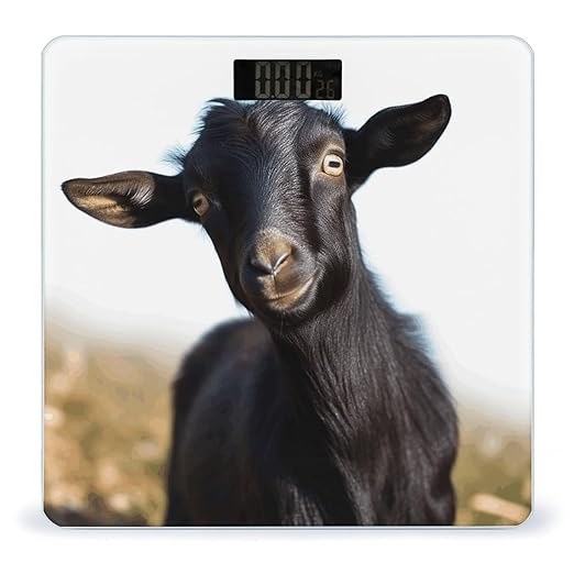 Cute Black Goat Animal Scale for Body Weight Smart Scales Digital Bathroom Scale High Precision Weighing Scales with Large Display Weighing Machine for People