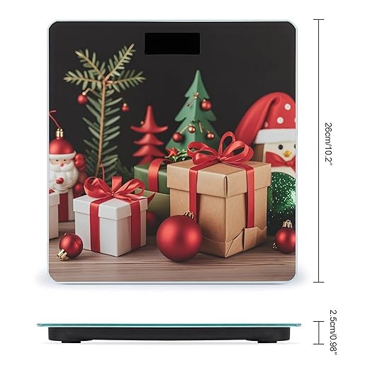 Xmas Decoration Christmas Gift Smart Scale for Body Weight Accurate Bathroom Scale with LED Display Digital Weight Scales Weighing Machine High Precision Scales for Bath Home
