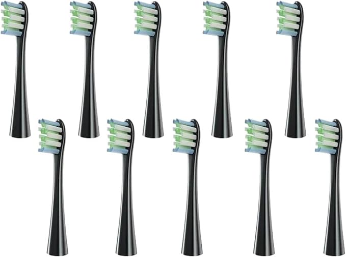 Brush Head Replacement Compatible for Oclean Electric Toothbrush Soft Bristle X/X PRO/ Z1 Brushes Replaceable(10 Black)