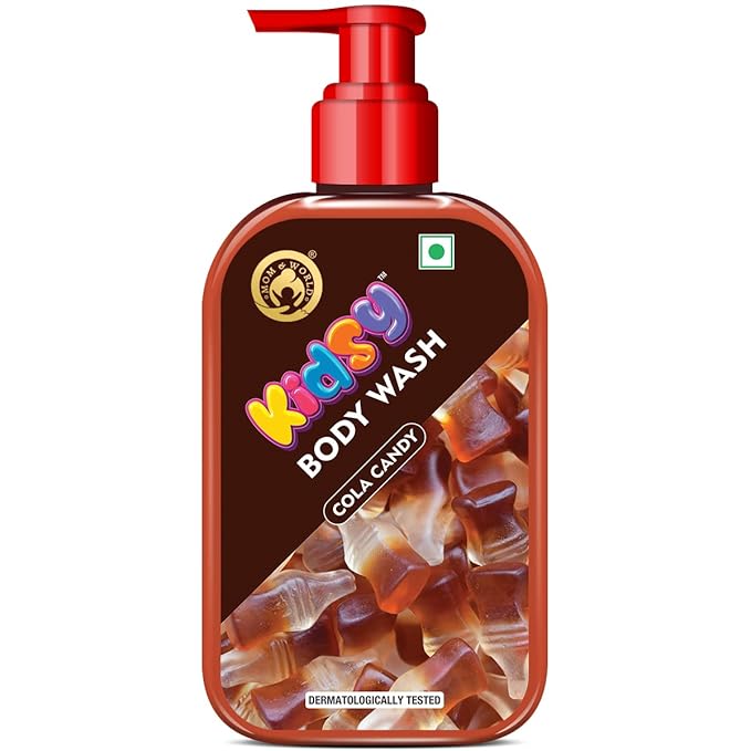 Mom &amp World Kidsy Cola Candy Body Wash No Tears No SLS For Kids Dermatologically Tested pH Balanced 240 ml
