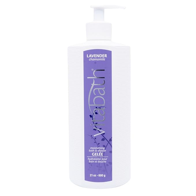 Vitabath Lavender Chamomile Moisturizing Bath &amp Shower Gel Wash Calming &amp Hydrating Botanical Skin-Softening Skincare Body Cleanser &amp Foaming Gelee - 21 oz