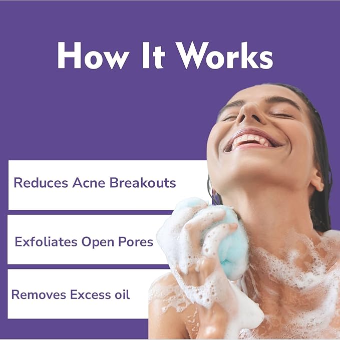 Salicylic Acid Body Wash 1% Salicylic Acid with Apple Cider Vinegar &amp Neem Anti Acne Backne Breakouts 200 ML