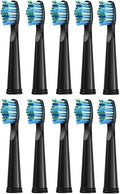10 Pcs/Pack Replacement Brush HeadsCompatible for Electric Toothbrush Bristle Refill Efficient Tooth Cleaning(10pcs Black)
