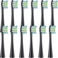 12pcs Replacement Brush Heads Compatible for X/X PRO/ Z1/ F1/ One/Air 2 /SE Toothbrush Soft Bristle Nozzles Refill(12Black)