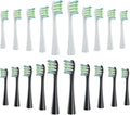 10-40PCS Replacement Brush HeadCompatible for Oclean Electric Toothbrush Soft Bristle X/X PRO/ Z1 Brushes Replaceable Head(10 White 10 Black)