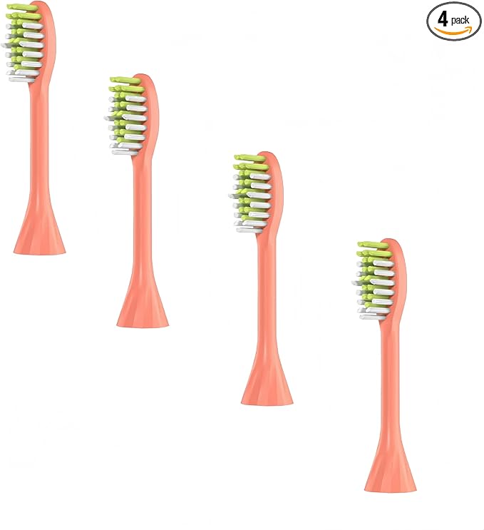 Electric Toothbrush Accessory Toothbrush Head. Compatible for Philips HY1100 HY1200 BH1022 ONE110 Series Electric Toothbrush(4pcs Red) ﻿