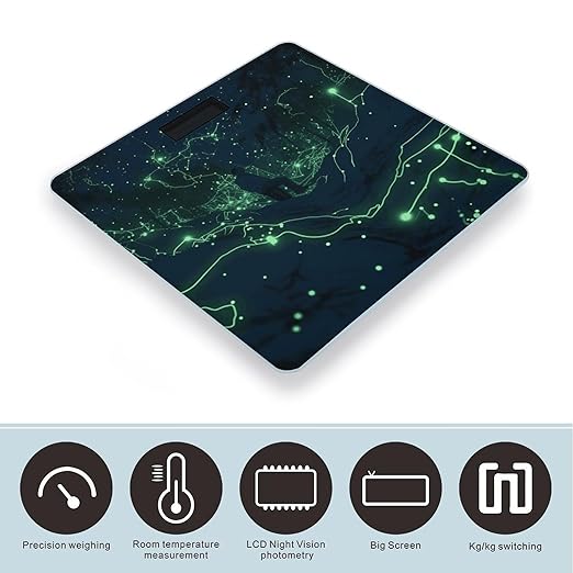 Glow in The Dark Scale for Body Weight Digital Bathroom Scale Precision Smart Weighing Scales with Clear LED Display Accurate High Precision Scales Weighing Machine
