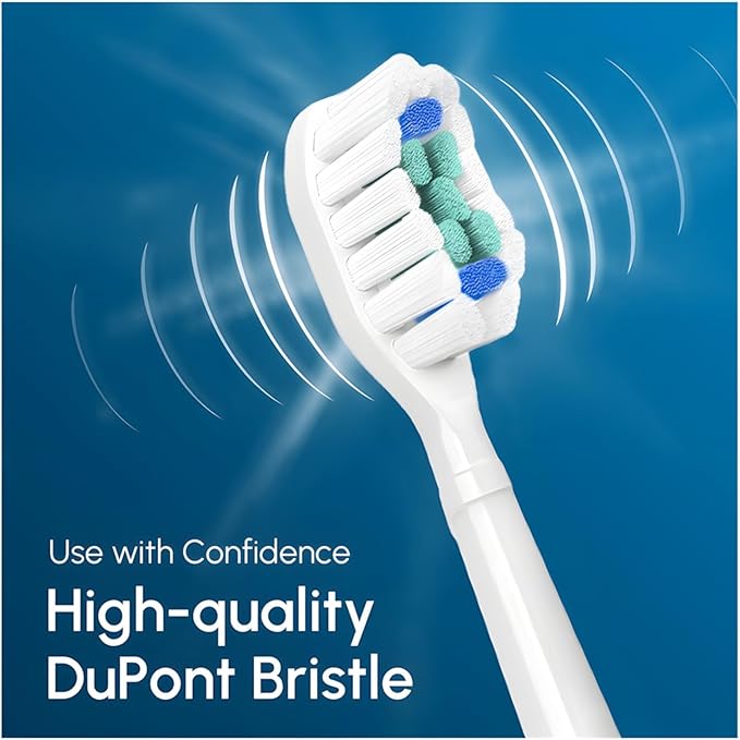 Compatible for Replacement Toothbrush Heads Compatible with Philips Sonicare Electric Brush Head 1100 2100 4100 5100 5300 6100 7500(White-4 Pcs)