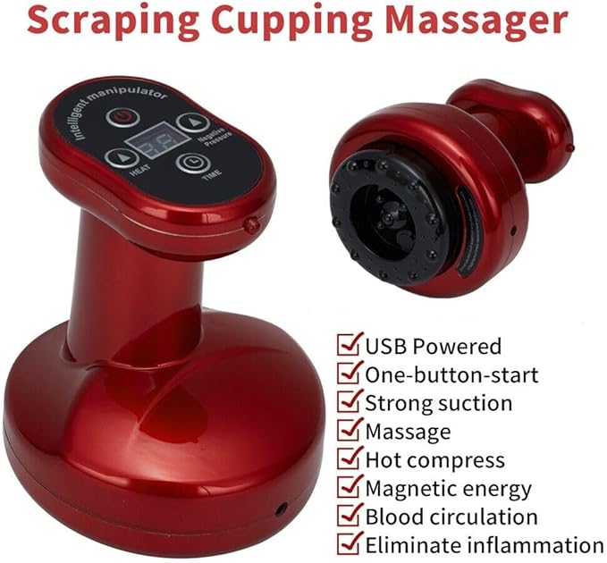 Electric Scraping Instrument Lymphatic Drainage Cupping Suction Machine Massager