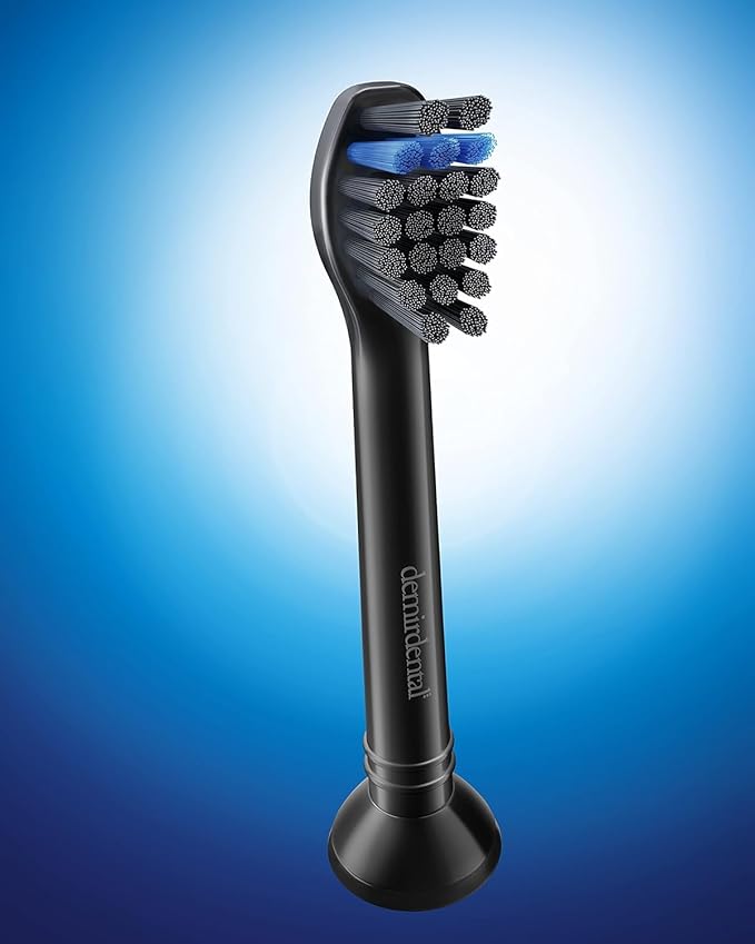 demirdental Active Charcoal Mini Medium Replacement Brush Heads Compatible with Philips Sonicare – Small Black Toothbrush Heads for Daily Natural &amp Precision Cleaning – Replaces HX4088mb – 8 Pack