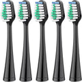 Replacement Toothbrush Heads ForCompatible for Waterpik Electric Adult Oral Hygiene Clean Dental Center Bristle Soft Nozzles(5pcs Black Green)