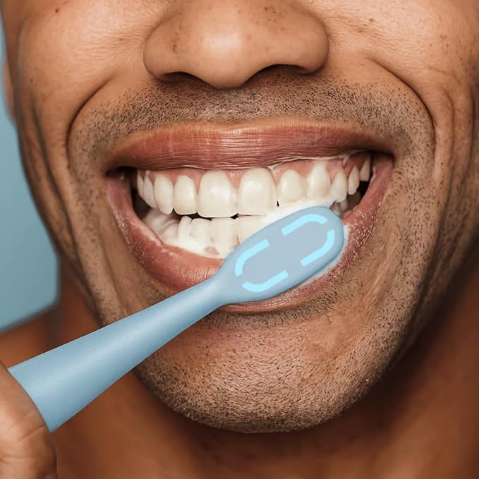 Sonic Gums Brush Head and Pro-Ions Toothpaste Replacement Head with Fluoride-Free Toothpaste Natural Spearmint