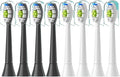 4/8/12/16pcs Replacement Toothbrush Heads Compatible for Philips Sonicare Soft Electric Brush Head 4100 6500 6100 7500 5(4White 4Black)