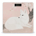 Cherry Blossom Tree Fox Scale for Body Weight Sturdy Tempered Glass Weighing Scales with LCD Display Accurate Digital Bathroom Scale Convenient Body Fat Smart Scales Easy Read
