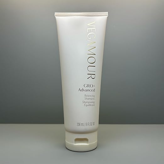 VEGAMOUR GRO+ Advanced Balancing Shampoo | Lightly Exfoliates Cleanses and Removes Buildup Without Stripping | For Severe Signs of Thinning | Color Safe Vegan Cruelty-Free (8 Fl Oz)