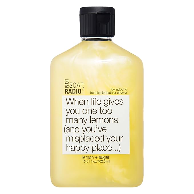 Not Soap Radio When Life Gives You One Too Many Lemons | Lemon Body Wash with Lemon Essential Oil Moisturizing Body Wash for Women and Men | Paraben and Sulfate Free