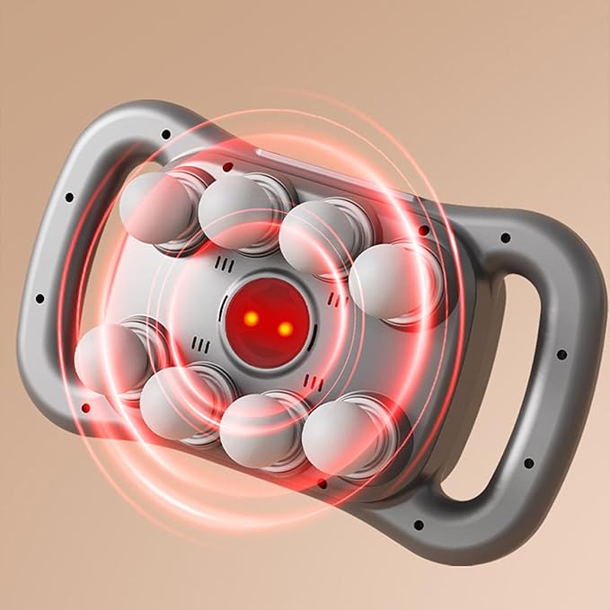 Back Massager for Relief Deep Tissue with Heat 8 Heads Hands-Free Electric Back Massager with 9 Modes &amp 9 Levels Deep Tissue Massage Gun for Pain Relief Portable for Home &amp Office Use