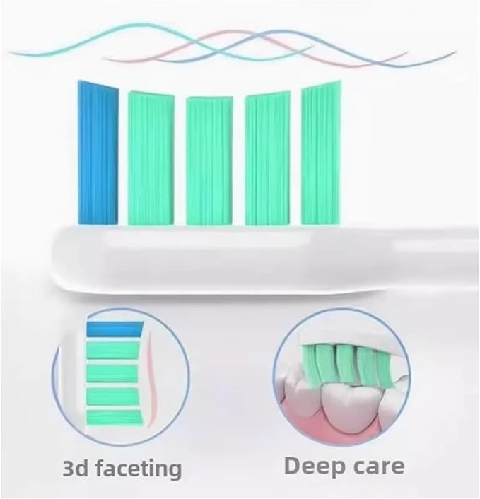 6 Pieces HeadsCompatible for Panasonic Electric Toothbrush Doltz DC01 DC02 DC70 DC12 DP55 DL22 DL32 PDP51 DP35