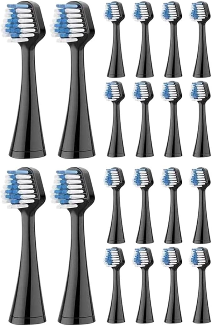 20 Replacement Heads for Electric toothbrushes Suitable for WP-862 WP-872 WP-877 WP-882 WP-892(20pcs Black)