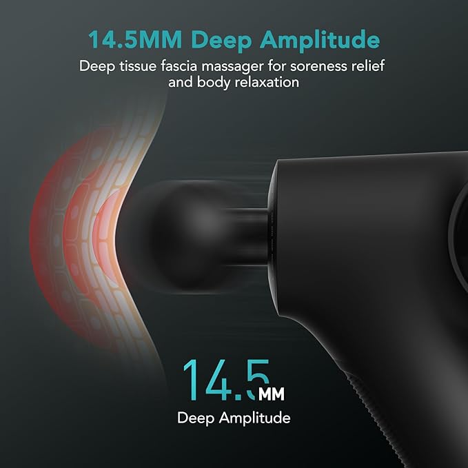 Opove Apex Massage Gun Deep Tissue 14.5mm Percussion Fascia Muscle Massager for Athletes Workout Pain Relief Recovery Relaxation Professional Therapist Choice Ergonomic for Effortless to Use