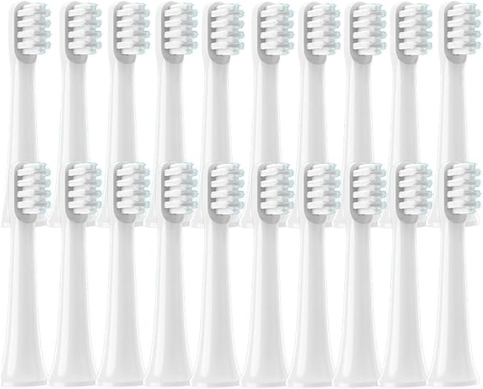 Compatible for 20/50/100PCS PCS for MIJIA T100 Brush Heads Replacement Soft Bristle Sonic Electric Toothbrush Nozzles(50White)
