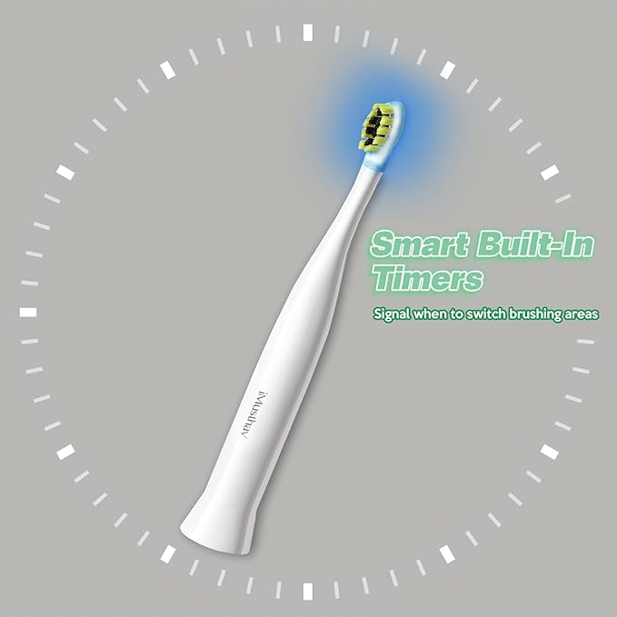 SonicBlu Electric Toothbrush for Home Use – Sonic Toothbrush with Blue LED to Activate Whitening Toothpaste (Included)– Gentle Bristles Smart Timer &amp Whitening Boost Technology