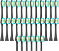 30/50PCS  Compatible for X/X PRO/ Z1/ F1/ One/Air 2 /SE Replacement Head Toothbrush Nozzles Soft(30Black)