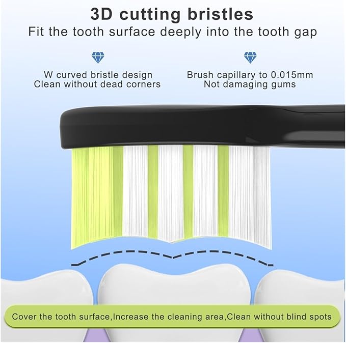 8pcsCompatible for One Series Toothbrush Heads HY1100 HY1200 Replacement Tooth Brush Bristles