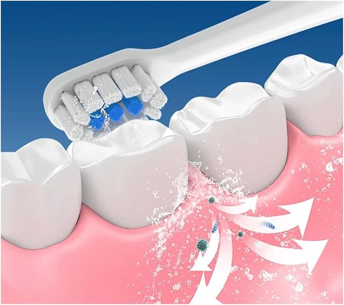 Replacement Brush HeadsCompatible for Xiaomi Mijia T301 T302 T501 /501CSonic Electric Toothbrush Head Soft Bristle(T301-302-WH6BK6)