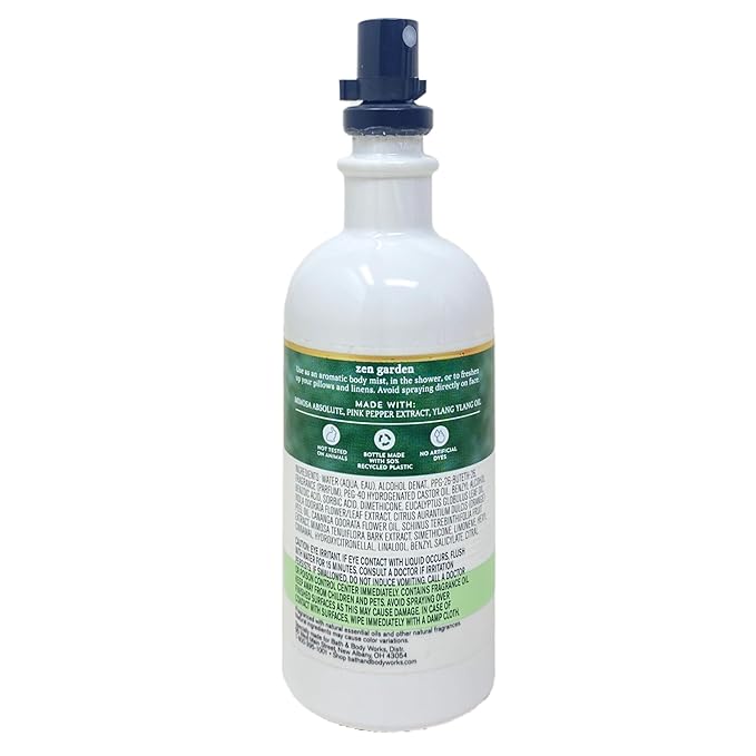 Bath &amp Body Works Aromatherapy Zen Garden Moisturizing Body Wash and Essential Oil Mist with an Aloe Vera Sample Soap