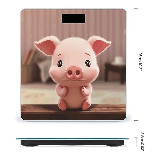 Cute Pig Scale for Body Weight Smart Scales Digital Bathroom Scale High Precision Weighing Scales with Large Display Weighing Machine for People