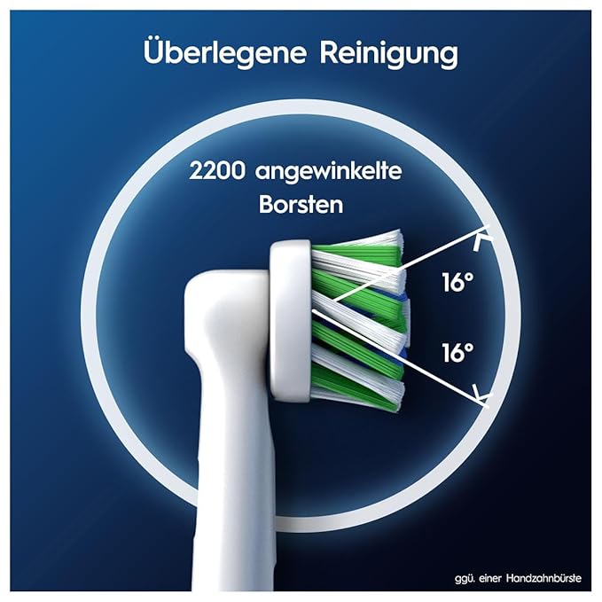 Oral-B Pro CrossAction Original Electric Toothbrush Heads - Superior Teeth Cleaning Replacement Brushes with Innovative X Bristles Toothbrush Attachment - White Pack of 8