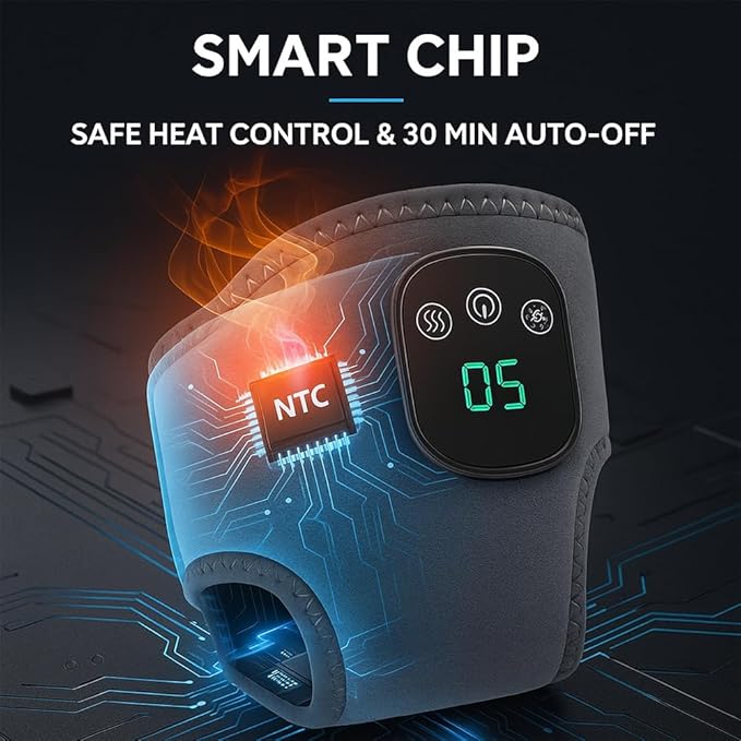 2026 New Upgranded Foot Revive Massager for Neuropathy Portable Triple Method Heated Ankle Wrap with Extension Strap 3 Vibration Modes 5 Heat Levels for Foot Relaxation (2 pcs)
