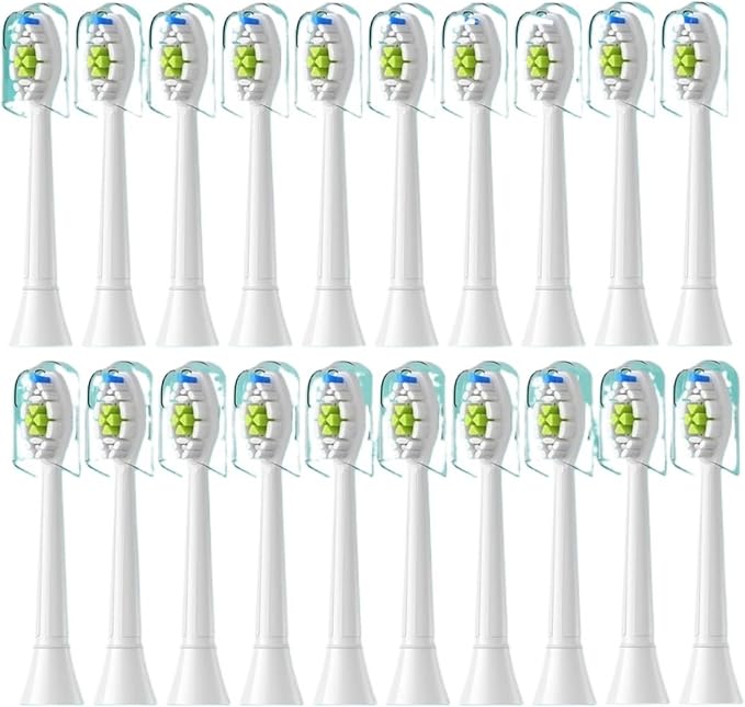 Replacement Toothbrush Heads Compatible with Philips Electric for EasyClean HealthyWhite and Other Snap-On Handles(20pcs White)