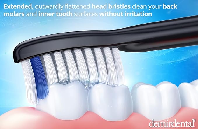 Toothbrush Heads Sensitive Compatible with Philips Sonicare Toothbrush Heads - Soft Replacement Heads for Sensitive Gums and Teeth - Gentle Brush Heads - Black - Replaces HX6058b - 8 Pack