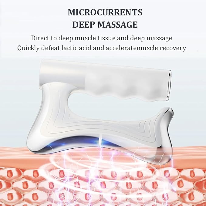 Fascia Massager Electric Muscle Scraping Tool deep Tissue Massager Heated Massage EMS Portable Suitable for Neck and Back Pain