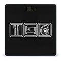 Eat Sleep Boosts Digital Bathroom Scale for Body Weight Lighted LCD Display Round Corner