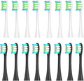 16pcs Replacement Brush Heads for X/Pro/ Z1/ SE F1 One PW01/03/05/07/09 P5 Electric Toothbrush(16 White and Black)