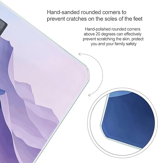 Abstract Topographic Map Weight ScaleClear LED Display Bathroom Digital Weighing ScaleTempered Glass Digital Bathroom Scale for Body Weight Capacity Up to 400 Lbs