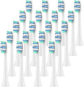 Replacement Toothbrush Heads Compatible for Philips Sonicare Soft Electric Brush Head 4100 6500 6100 7500 5300 1100(20 Pcs)
