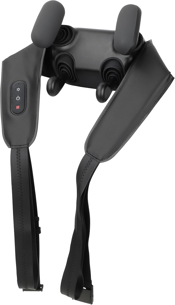 Daiwa Felicity Momizo Neck and Shoulder Massager – 4 Deep Kneading Nodes Heat Therapy Rechargeable Hands-Free One-Touch Control