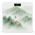 Mountain Forest Bathroom Scale for Body Weight LCD Display Digital Bathroom Scale Tempered Glass Bathroom Weight Scales Fashion Smart Scales for Home Bedroom 400 Lb