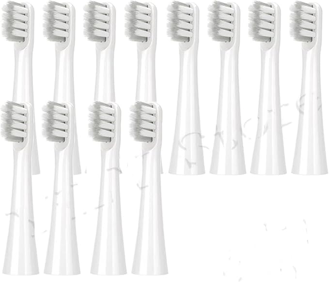 Replacement Electric Toothbrush Head Compatible for DR.BEI C3/Y1/GY1 General Adult Dupont Bristles Nozzle Brush(12PCS)