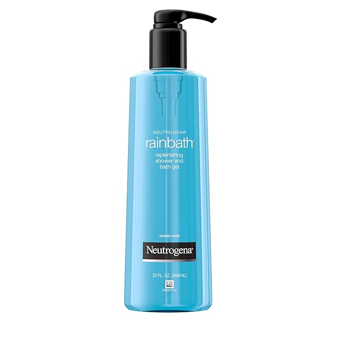 Neutrogena Rainbath Replenishing Shower and Bath Gel -Refreshing Body Wash with Moisturizing Formula for Soft SkinOcean Mist Scent32 fl. oz. (946 mL) Pump Bottle(Pack of 2)