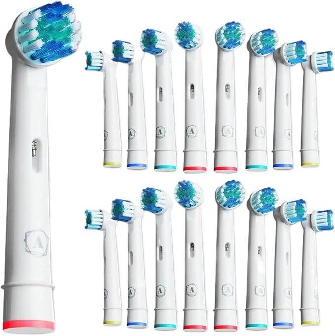 Replacement Toothbrush Heads Compatible For Oral-B Braun Electric Precision Clean Brush Heads Refill For 7000/Pro 1000/9600/ 5000/3000/8000(Brown)